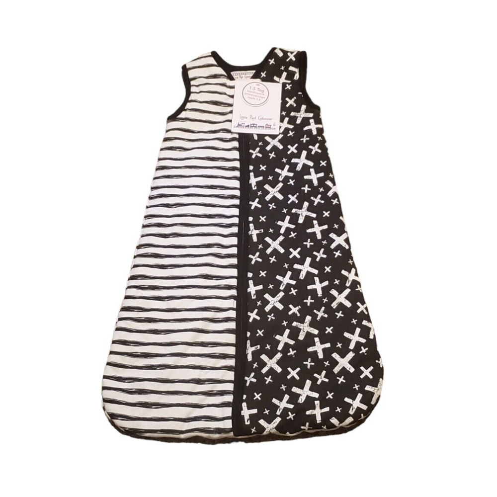 Little Red Caboose Sleep Sack Sleeping Bag Black White Baby Infant 0-6 Months